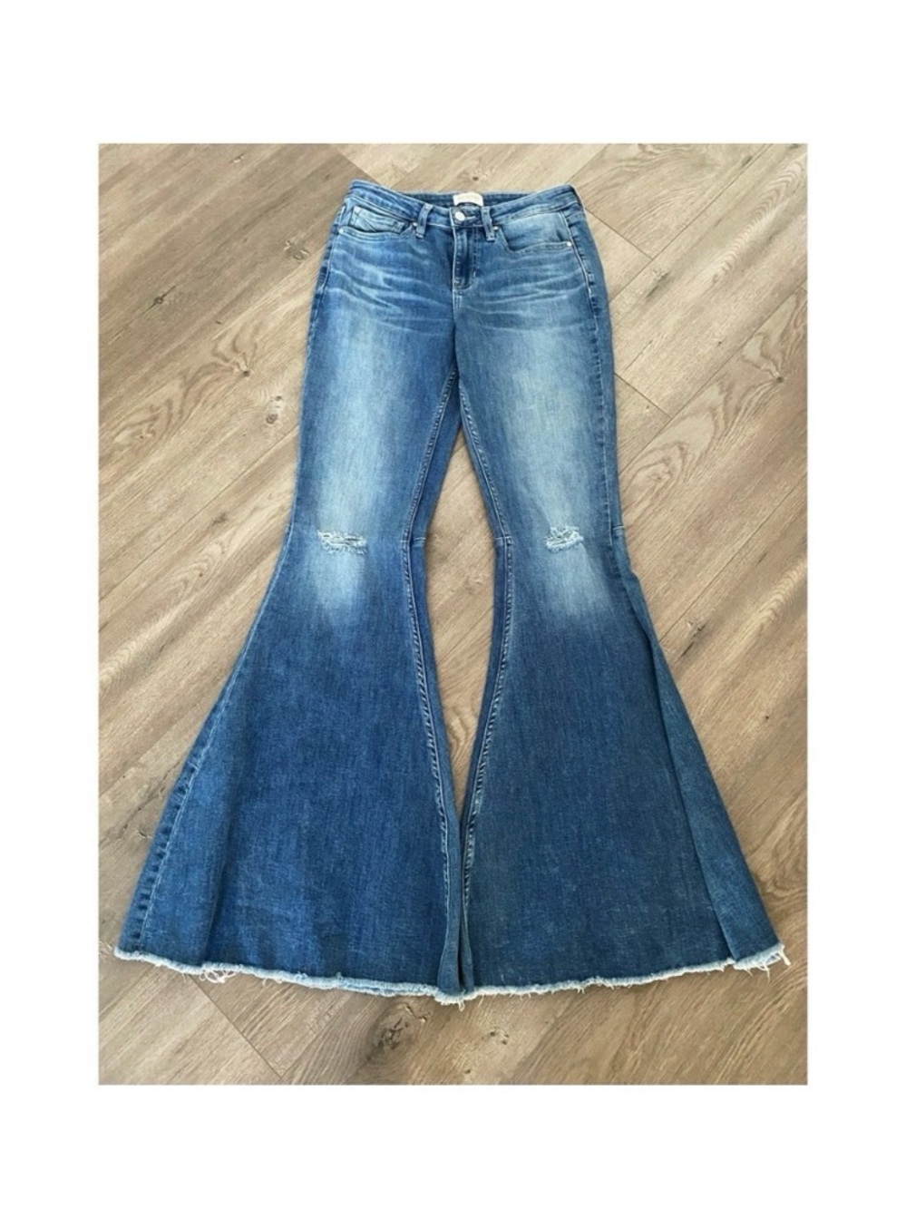 BOOT BARN SHYANNE RIPPED HI RISE FLARE JEANS - Picture 5 of 8
